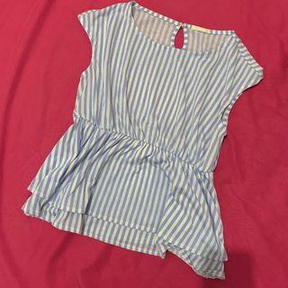 blue stripe top