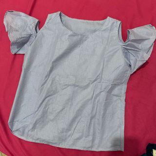 blue stripe top