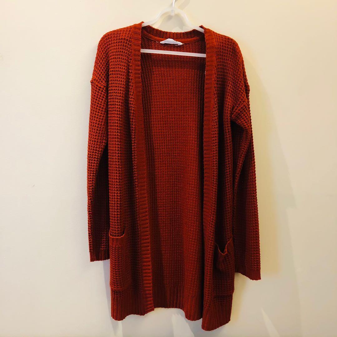 Bluenotes Rust Knitted Cardigan, Women 