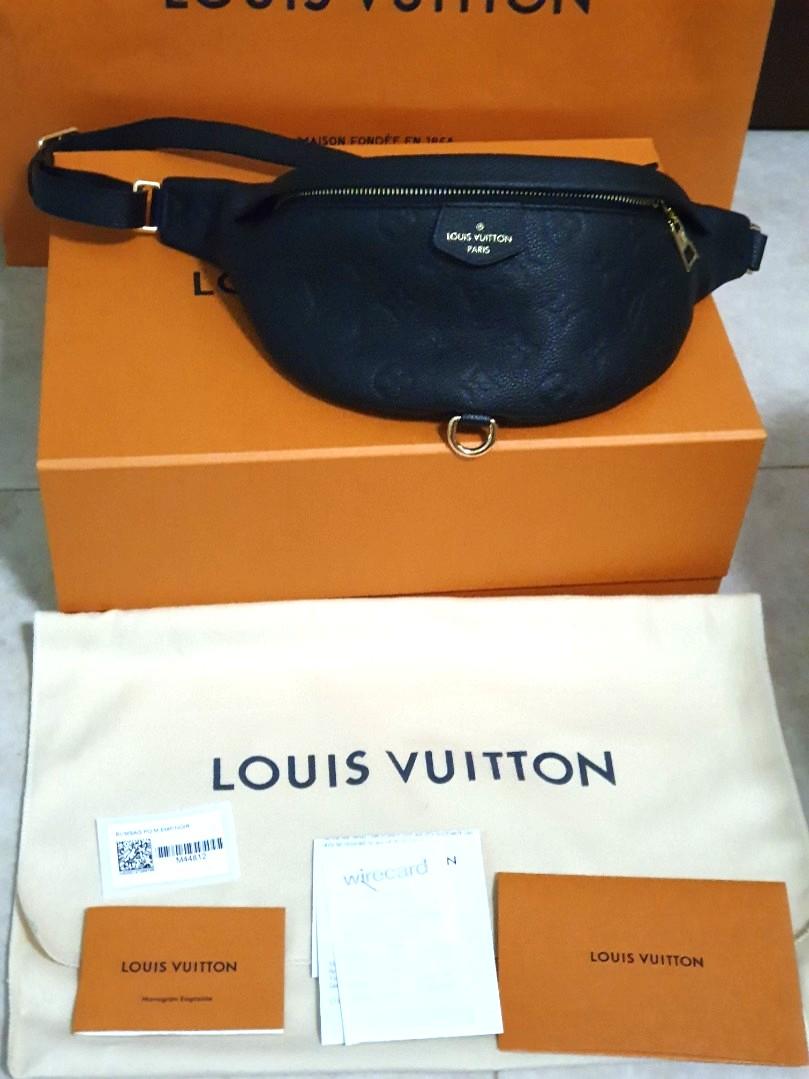 LOUIS VUITTON Monogram Empreinte BumBag Body Bag Leather Noir M44812  90191606