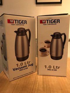 TIGER Thermos, 3 Litre Capacity, In Stainless / Brown - PNM-B30S