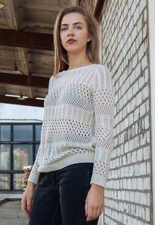 BNWT Cream Beige Sweater Coverup