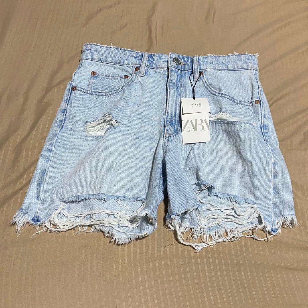 BNWT] ZARA Mid Rise Denim Short Pants (Medium Blue - EUR34), Women's  Fashion, Bottoms, Shorts on Carousell