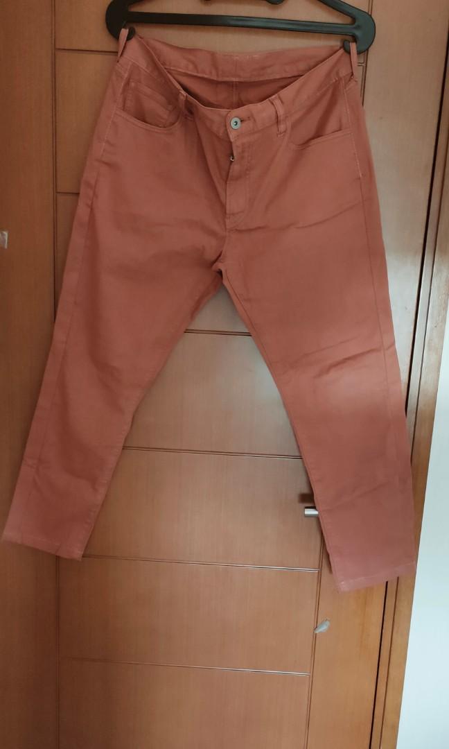 pakaian bawahan celana celana-panjang UNIQLO Peach Corduroy Long Pants