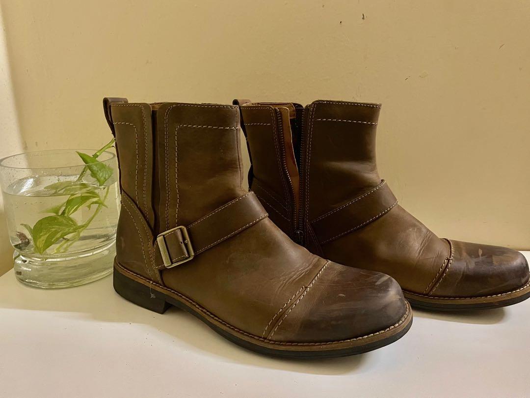 Clarks meldon strap boots discount