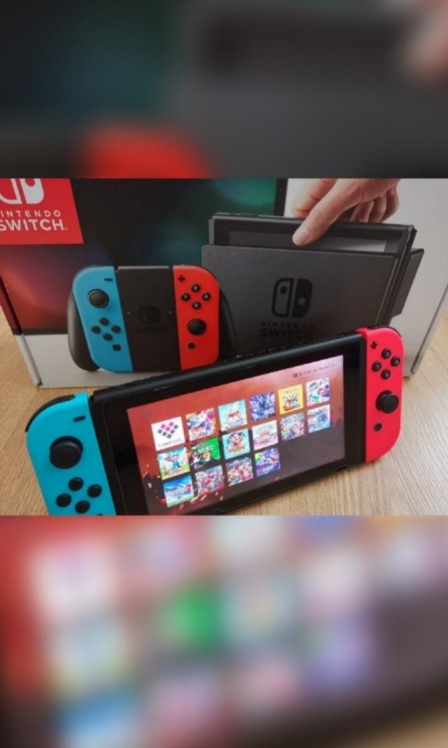 Cny Switch Modded Gen1 128gb Neon Grey Redblue Toys Games Video Gaming Consoles On Carousell