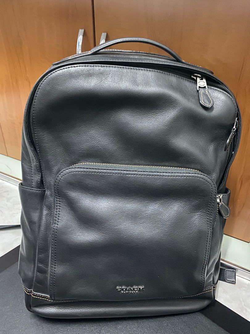 Mens coach leather best sale backpack