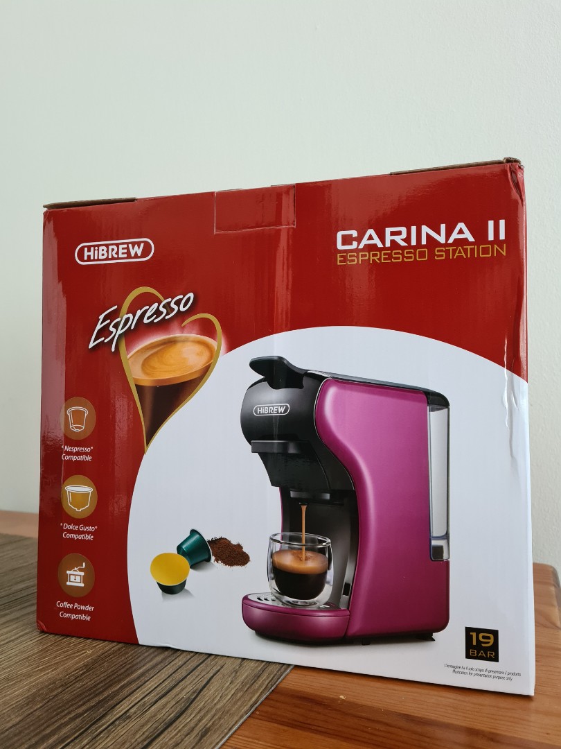 coffee maker hibrew carina ii 3 in 1 coffee capsule coffee powder tv home appliances kitchen appliances coffee machines makers on carousell