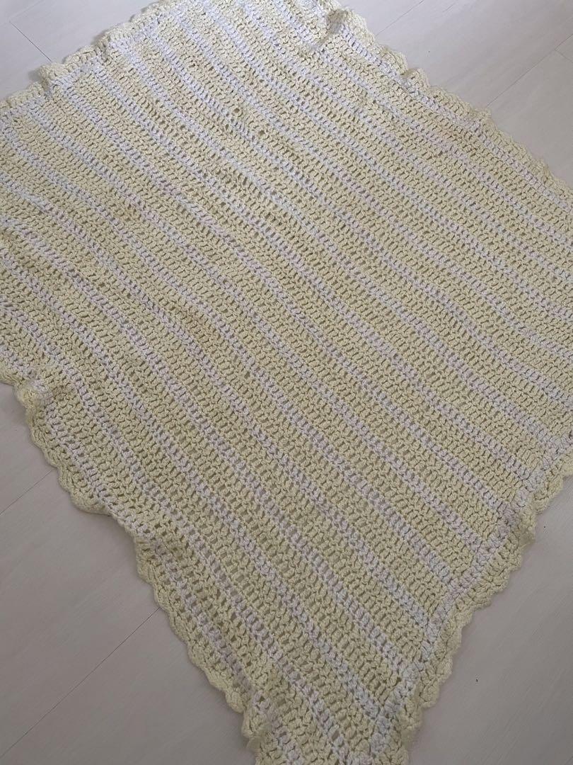 Crochet Knit Blanket (Category: Laundry Baskets) located in Pasig City. Submitted by declutterwithai (Listing ID 1072154706, Image 2). Description: In very good condition Cozy Used a couple of times lang.