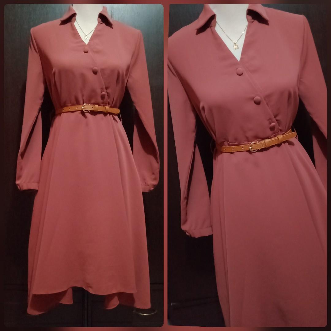 Dark old rose dress top