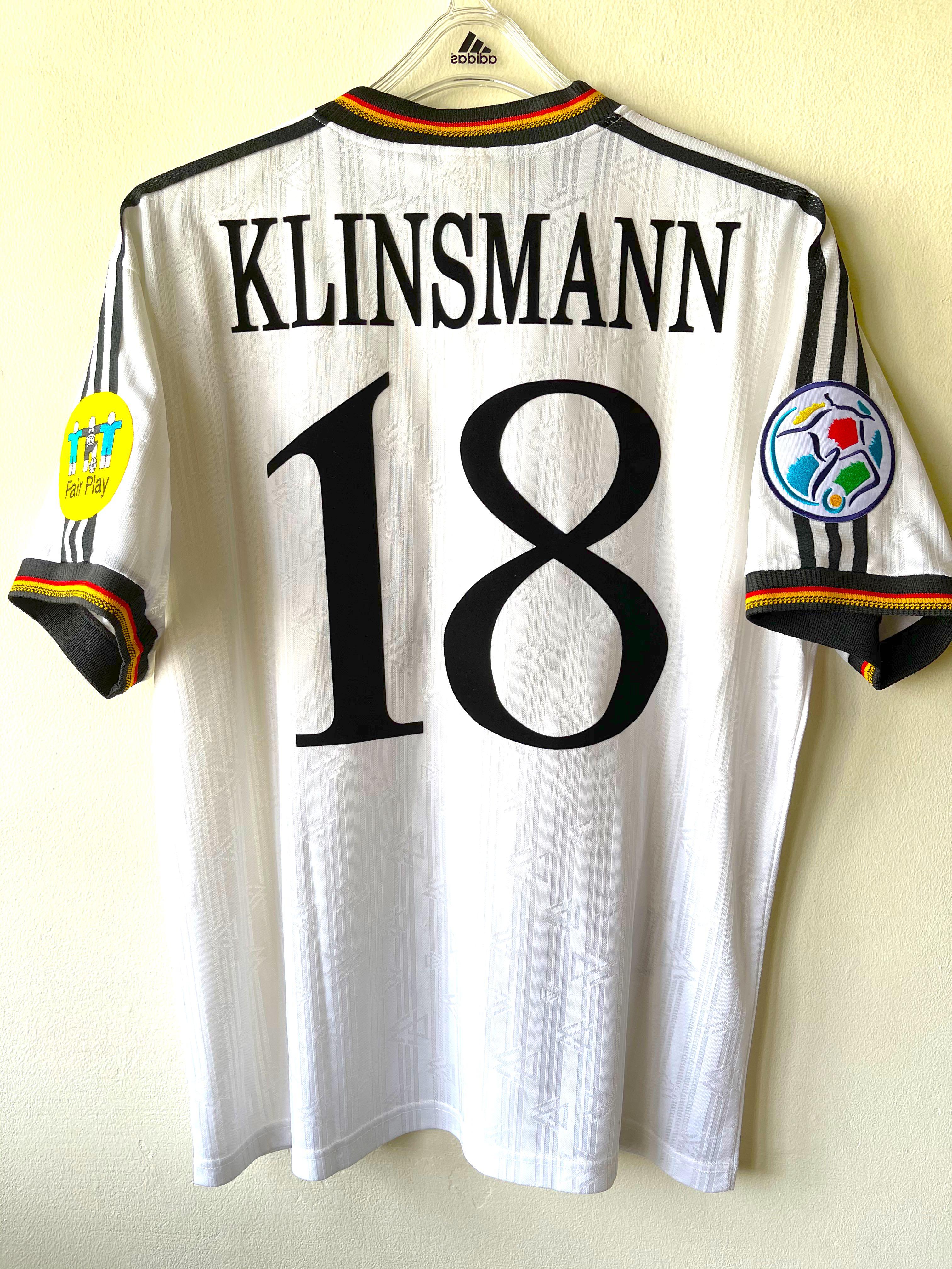 GERMANY EURO 1996 HOME ADIDAS KLINSMANN #18 JERSEY VINTAGE CLASSIC