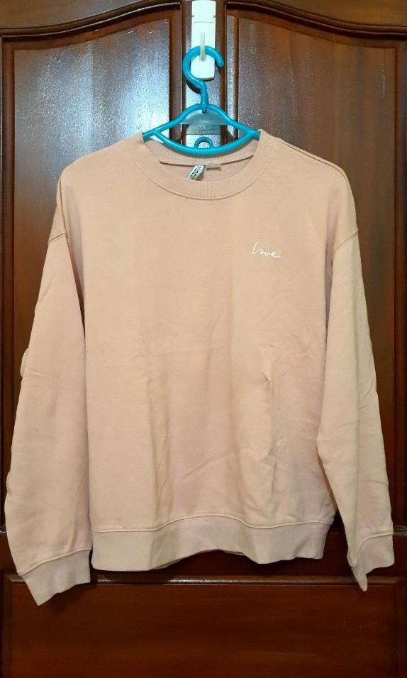 Hu0026M Divided Love sweatshirt, Women's Fashion, Tops, Others Tops on Carousell
