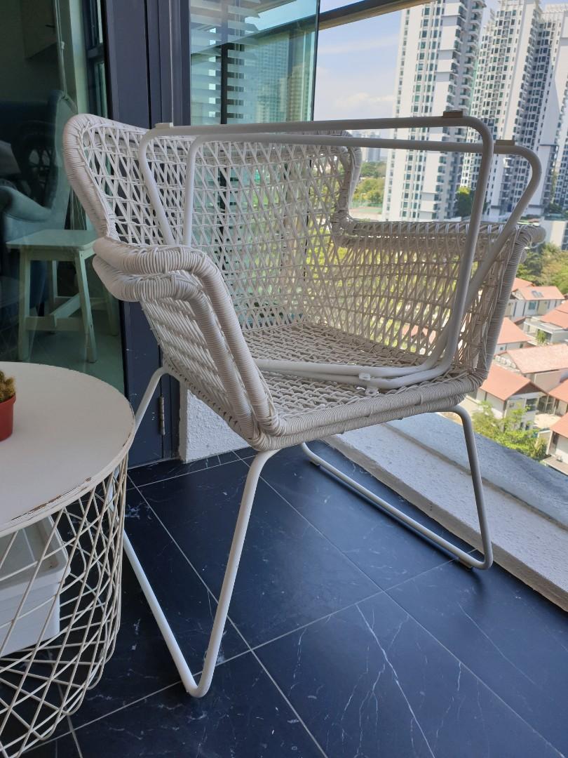 Ikea hogsten arm chair outdoor chair, Furniture & Home Living