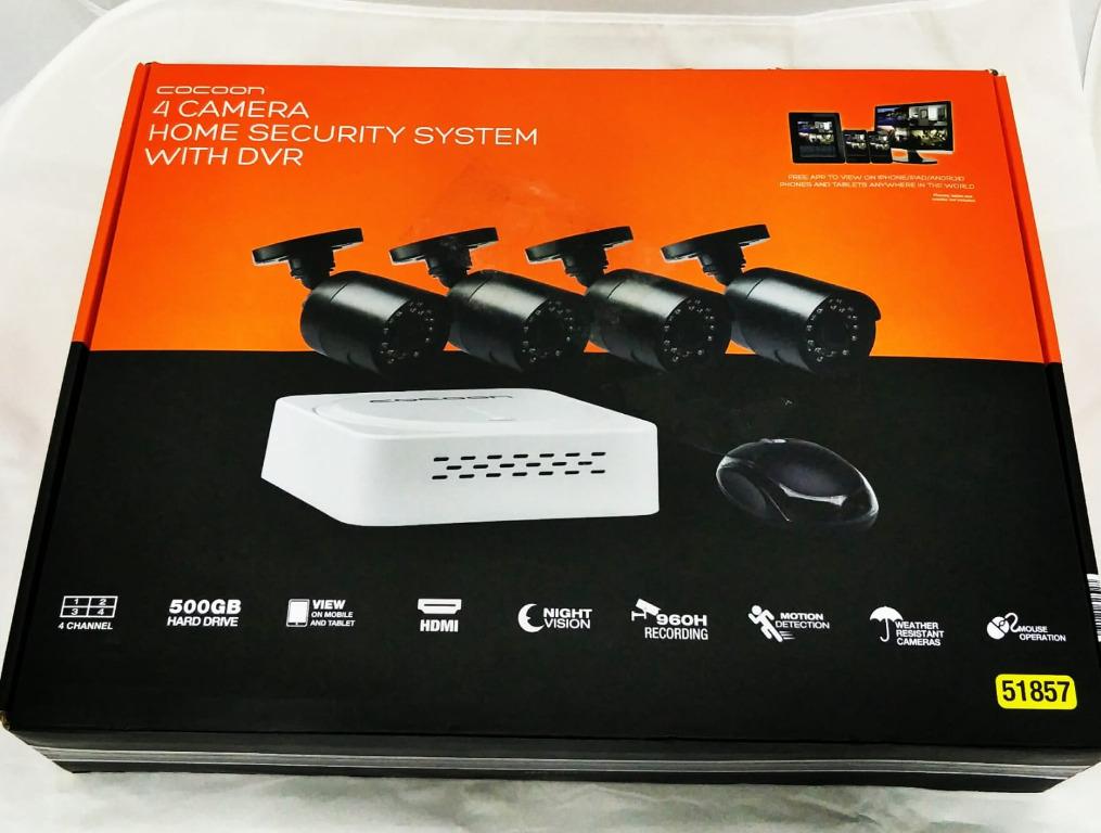 Cocoon 4 camera home security system outlet with dvr