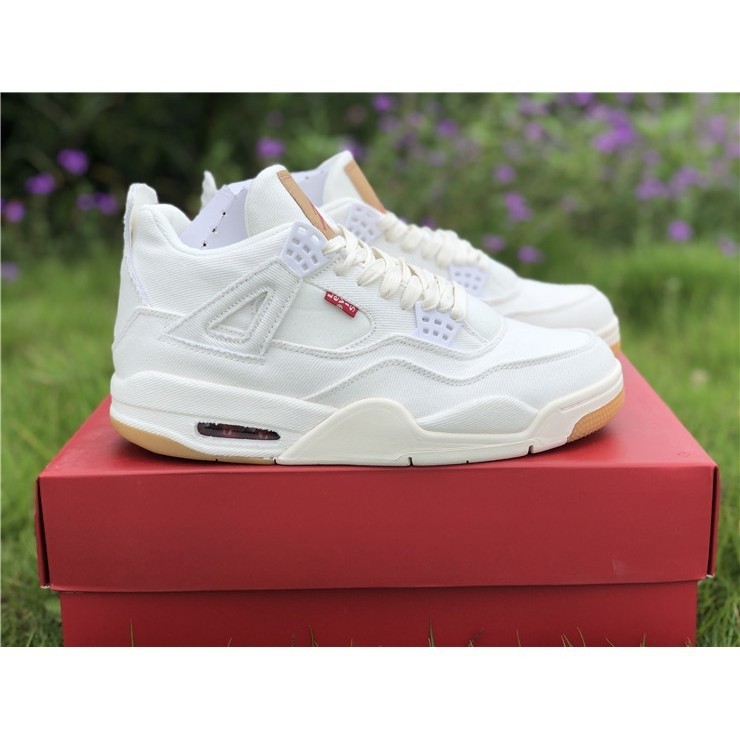 Nike air jordan 4 levis white online