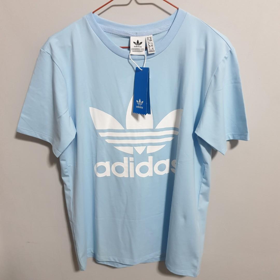 light blue adidas top