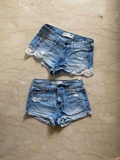 LN A&F Abercrombie & Fitch W25 Shorts