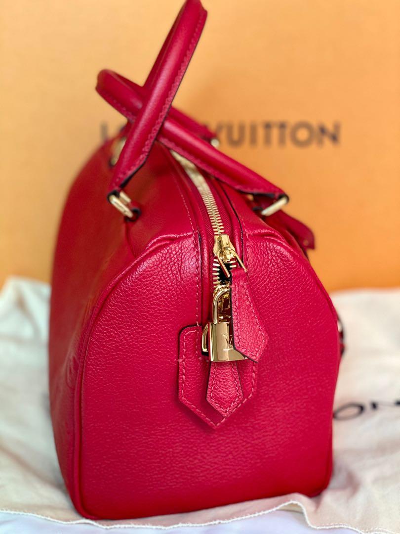 Louis Vuitton Monogram Empreinte Speedy Bandouliere 25 M40758 Red Leather  Pony-style calfskin ref.1006763 - Joli Closet