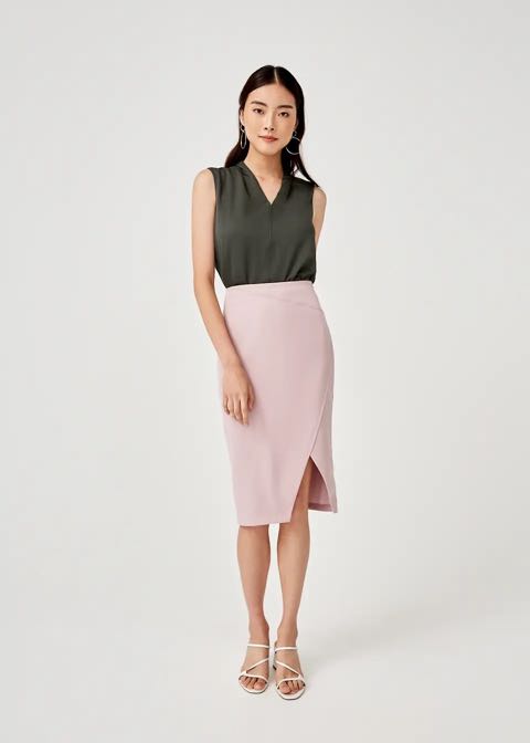 Blush pink pencil skirt Clearance
