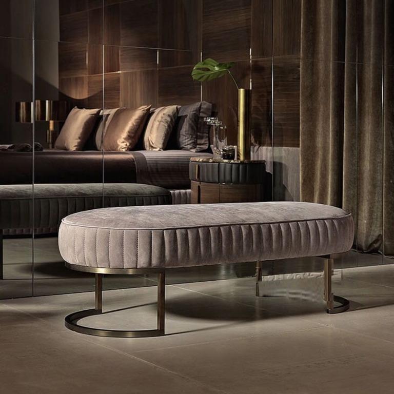 Luxury Nordic Bench Entryway Velvet