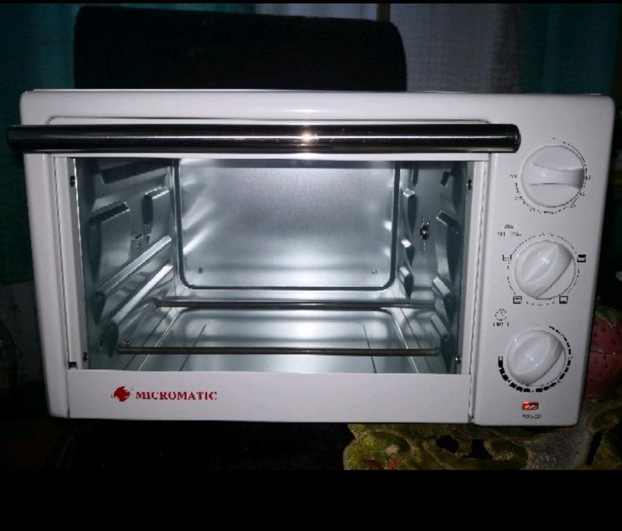 Micromatic Electric Rotisserie Oven 19L (White), Furniture & Home