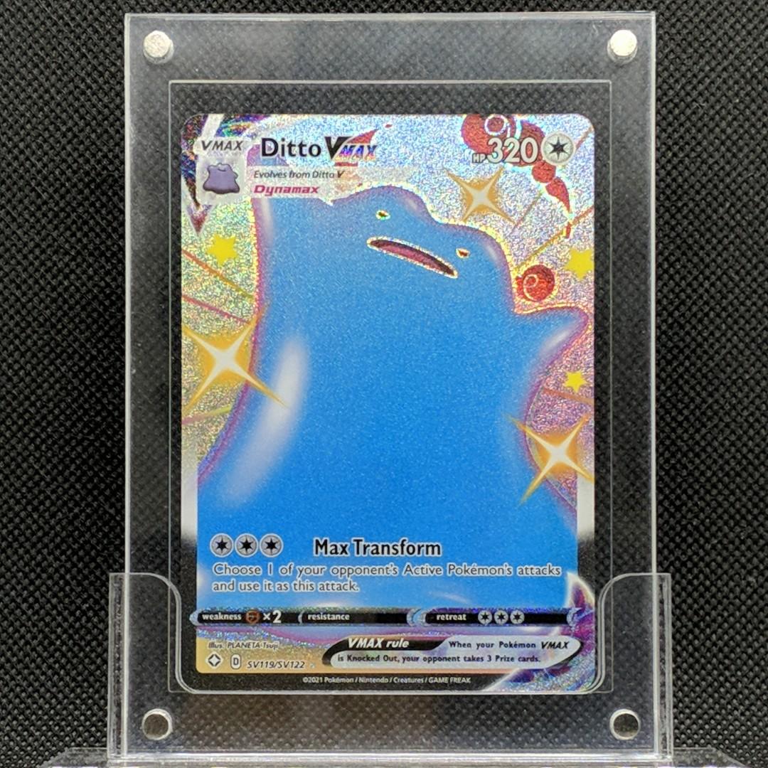 Ditto Vmax Full Art Shiny Pokemon Card Shining Fates SV119/SV122 M/NM 