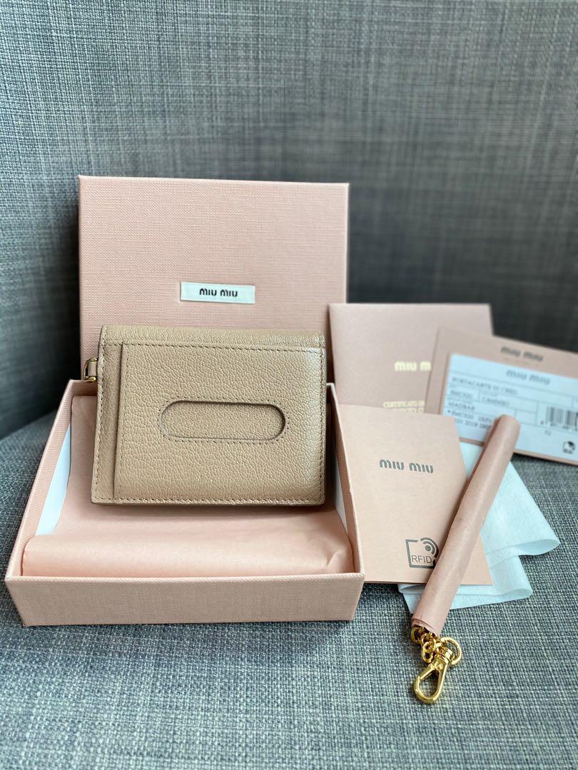 Miu miu card discount holder with chain