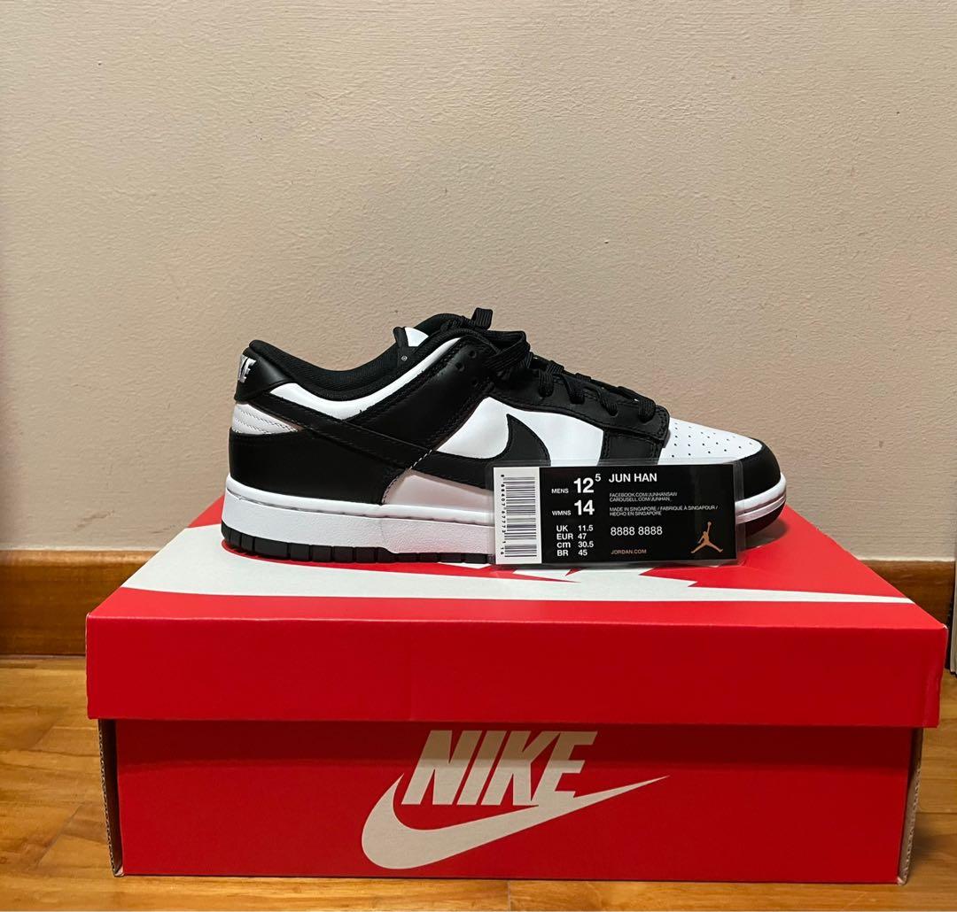 Nike Black White Dunk Retro, Men's Fashion, Footwear, Sneakers on Carousell