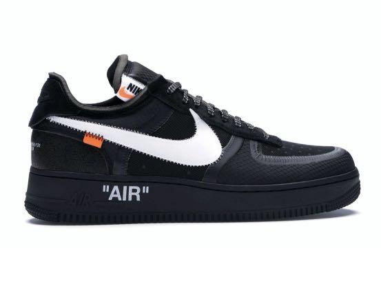 off white air force 1 black low