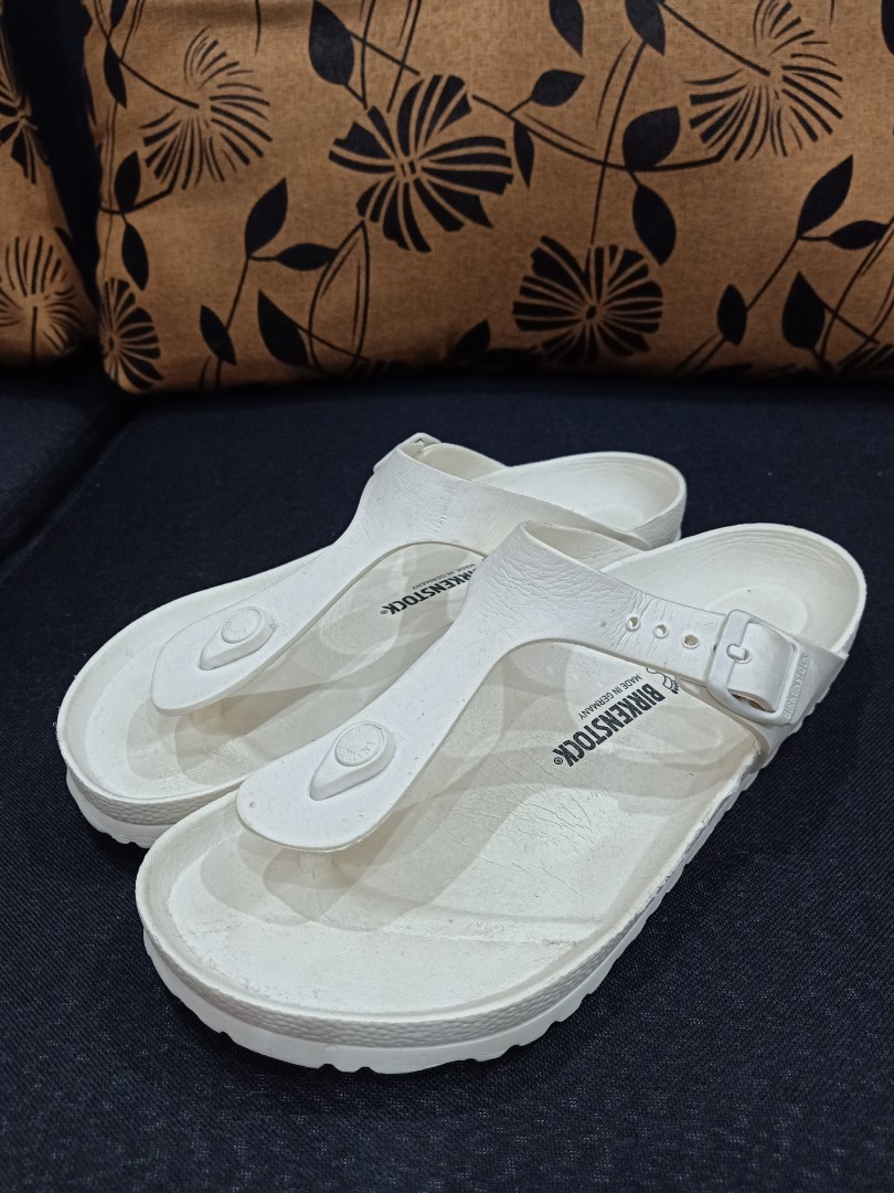 rubber white birkenstocks