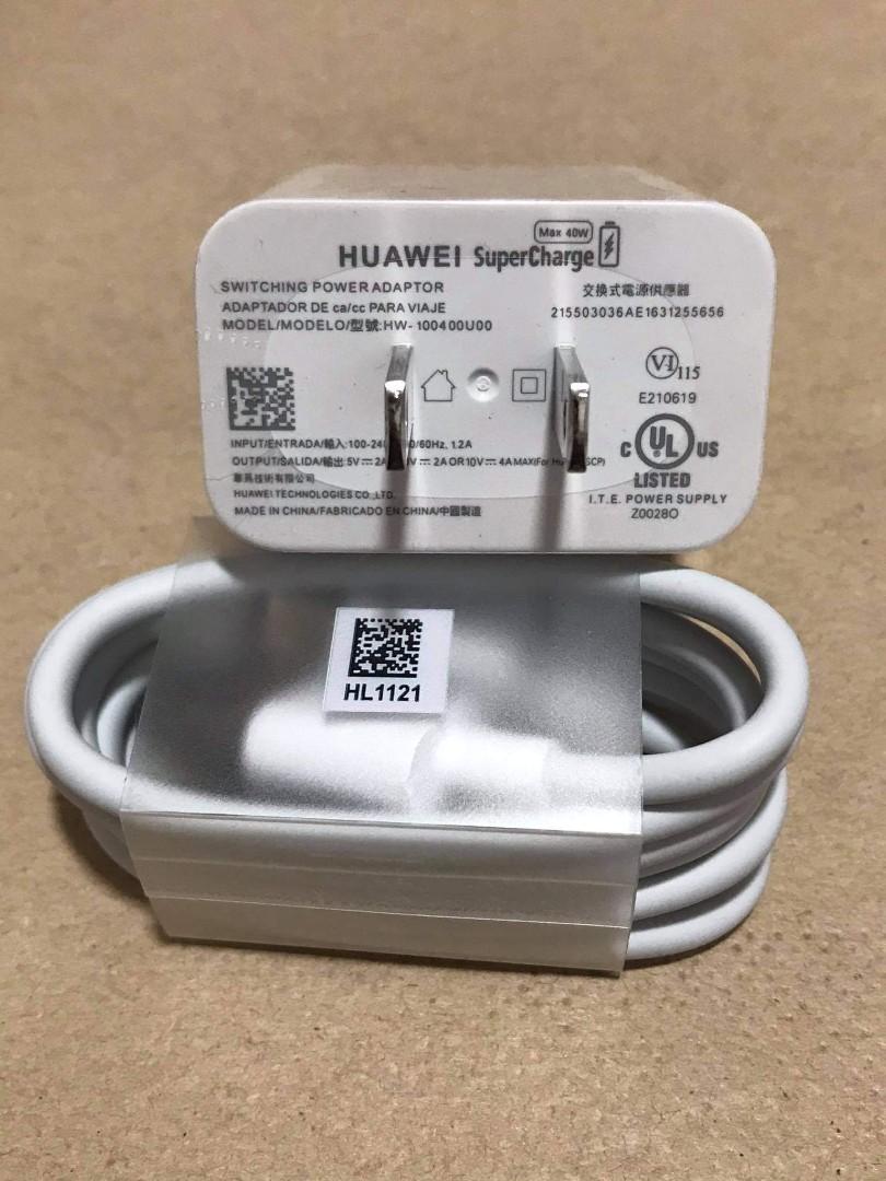 Original Huawei Charger Supercharge Adapter and Type C Cable 40 watts (Category: Chargers & Cables) located in San Juan City. Submitted by ajplata (Listing ID 1072255513, Image 1). Description: Original Huawei Charger Supercharge Adapter and Type C Cable 40 watts 100% orig From Mate 10 Pro Brand new Php 500 set For pick up or delivery.