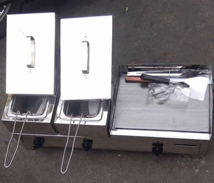 PRE ORDER DOUBLE FRYER WITH BURGER GRIDDLE SET (Category: Fryers) located in Pasig City. Submitted by meanntamayo (Listing ID 1072301055, Image 2). Description: PRE-ORDER (rd) Double Fryer with Burger Griddle FREE accesories: -tong -breadknife -eggring -spatula 💸5,300.