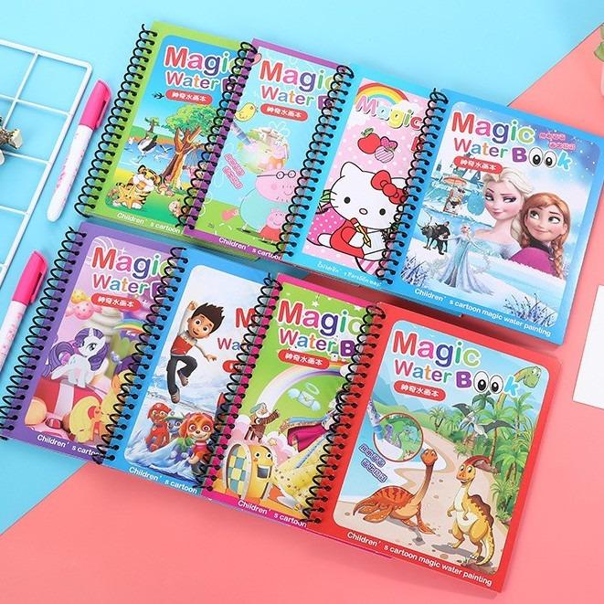 READY STOCK) Reusable Kids Magic Water Drawing Colouring Book, Hobbies &  Toys, Books & Magazines, Children's Books on Carousell