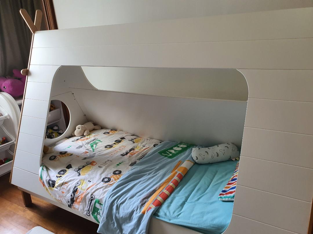 Single size tipi bed with mattress, Furniture, Beds & Mattresses on