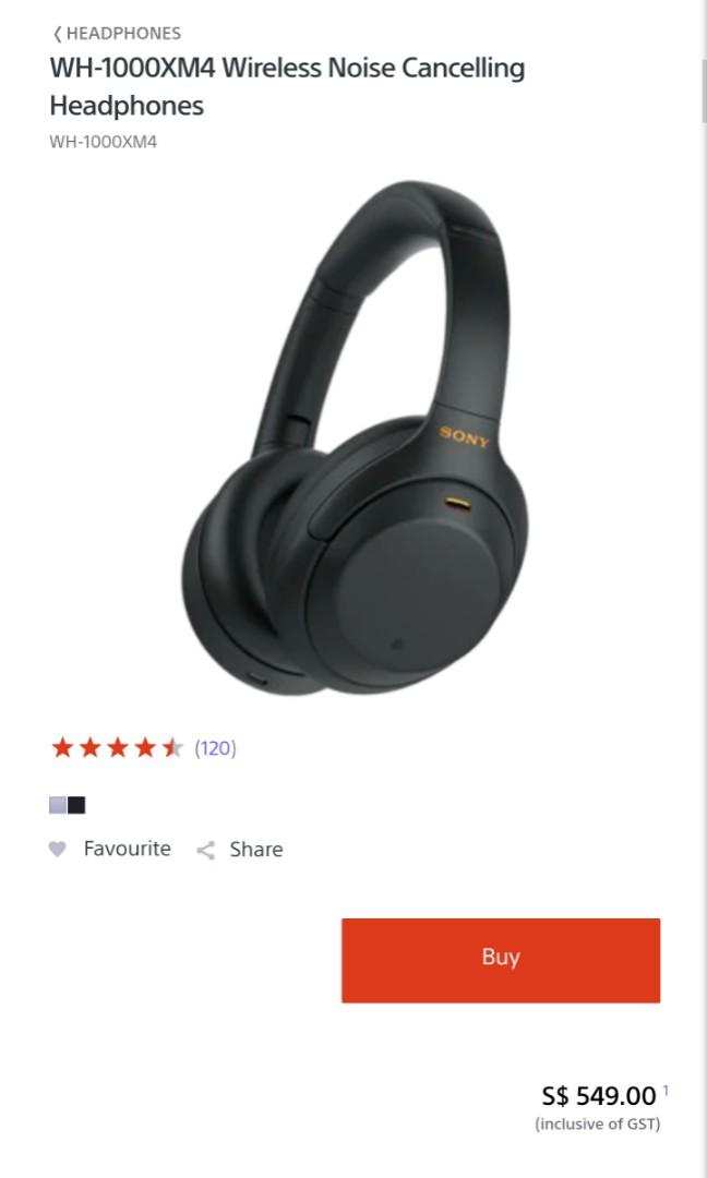Sony WH 10000XM4 Noise Cancelling Headphone Audio Headphones Headsets on Carousell