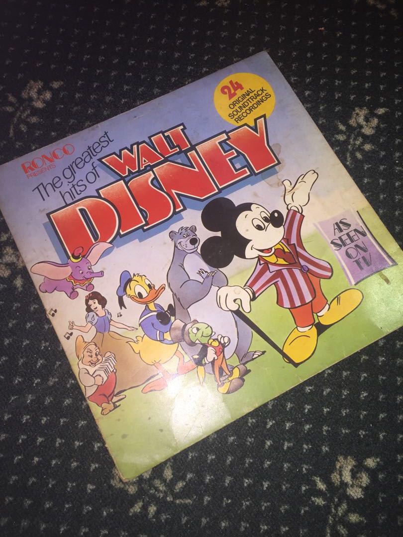 Ronco Presents The Greatest Hits Of Walt Disney LP  