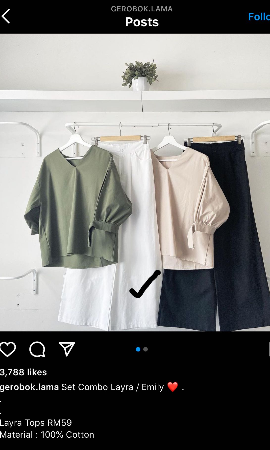 TOP AND BOTTOM BY GEROBOK LAMA, Women's Fashion, Tops, Other Tops on  Carousell