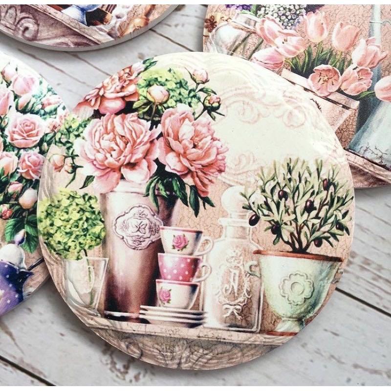 Vintage Ceramic Coasters (set of 4) (Category: Coffee & Tea Tableware) located in Quezon City. Submitted by ownit_ph (Listing ID 1072131881, Image 2). Description: 🌸Vintage Ceramic Coasters 🌸300php/ set of 4 🌸2 sets available #coasters #ceramiccoaster #plate.
