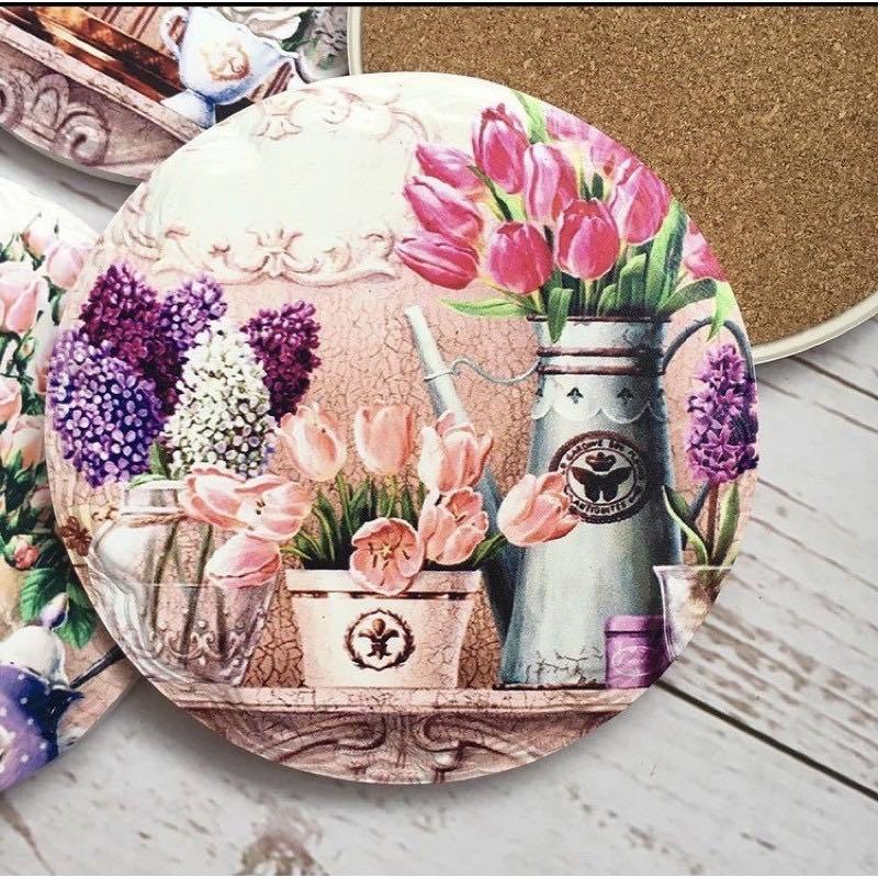Vintage Ceramic Coasters (set of 4) (Category: Coffee & Tea Tableware) located in Quezon City. Submitted by ownit_ph (Listing ID 1072131881, Image 3). Description: 🌸Vintage Ceramic Coasters 🌸300php/ set of 4 🌸2 sets available #coasters #ceramiccoaster #plate.