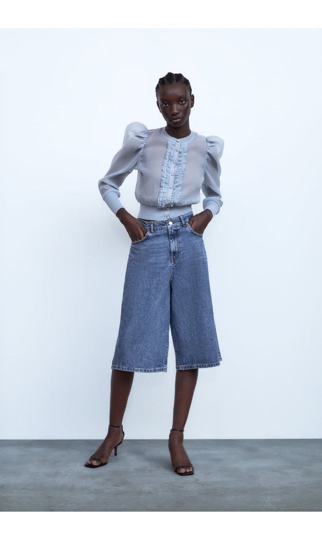 Zara knit and organza jacket, Women's 