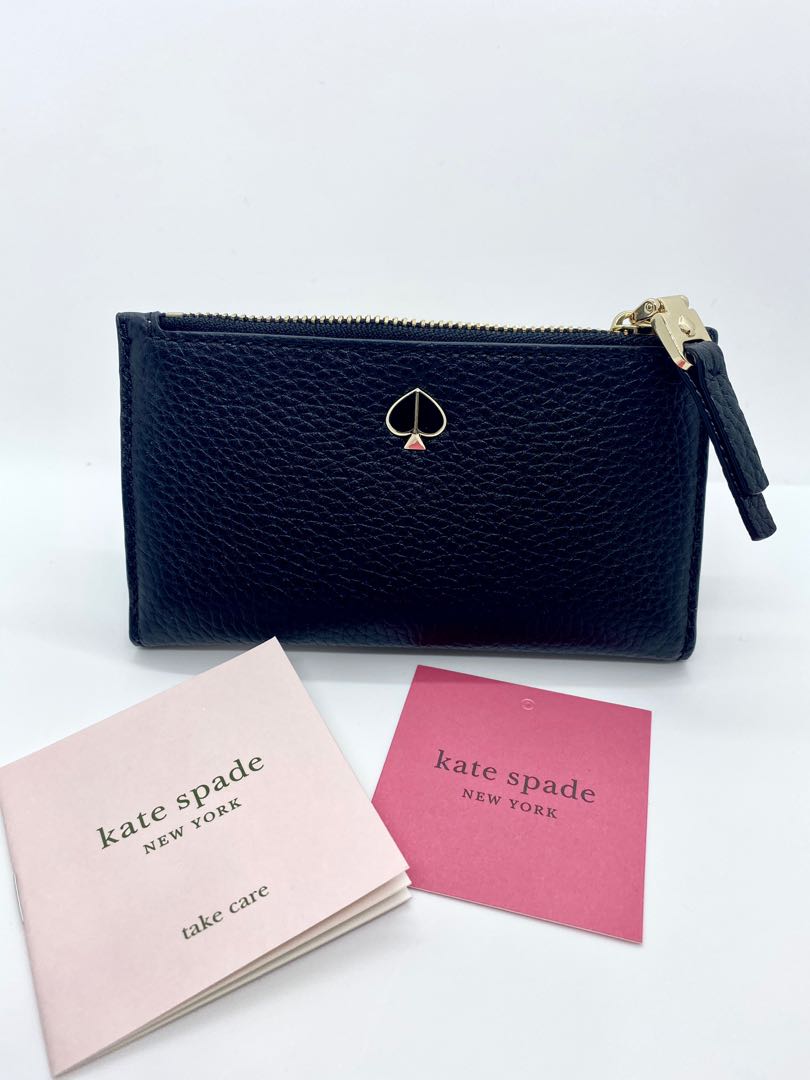 100% Authentic Kate Spade Polly Small Slim Bifold Wallet, Luxury