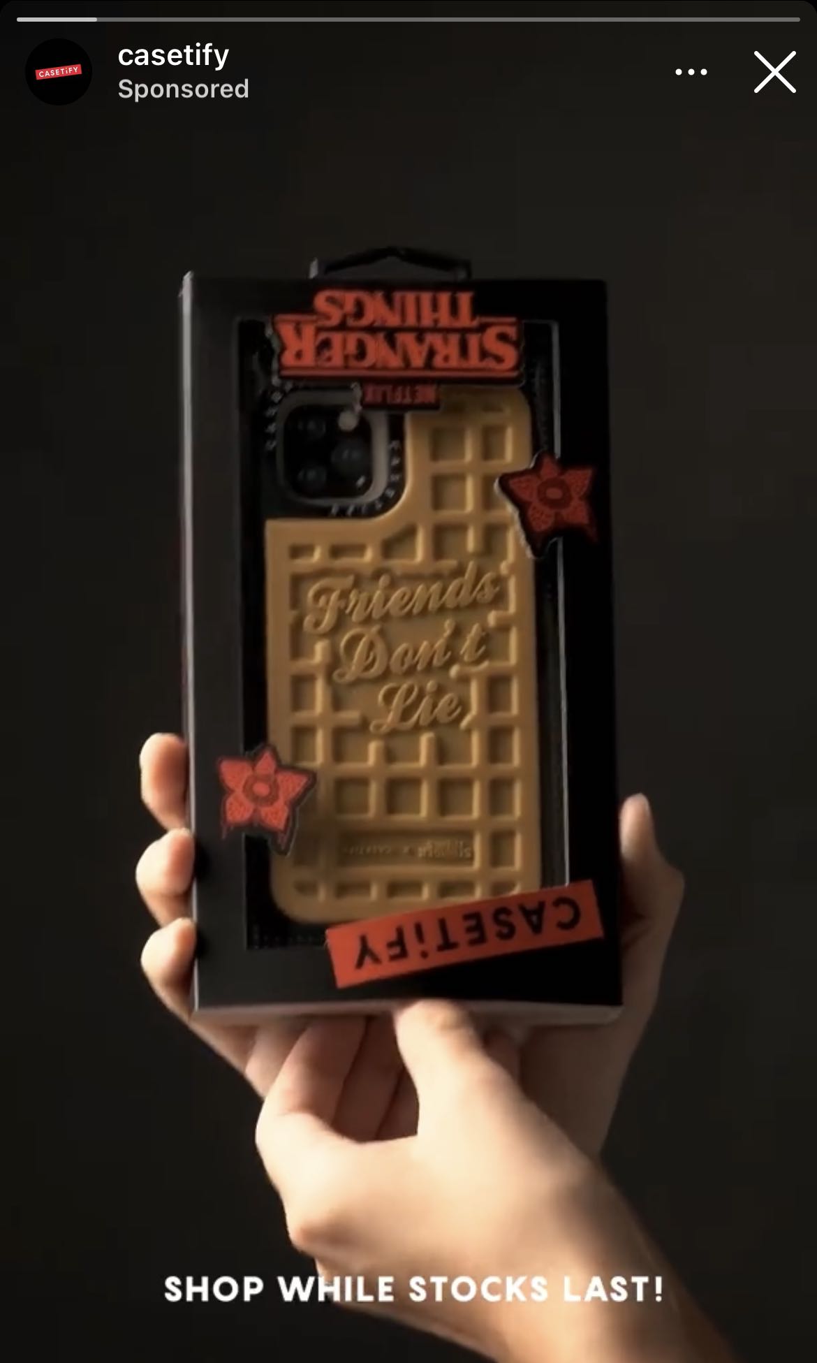 原價$499全新未開封限量版新出Casetify Stranger Things Waffle Case