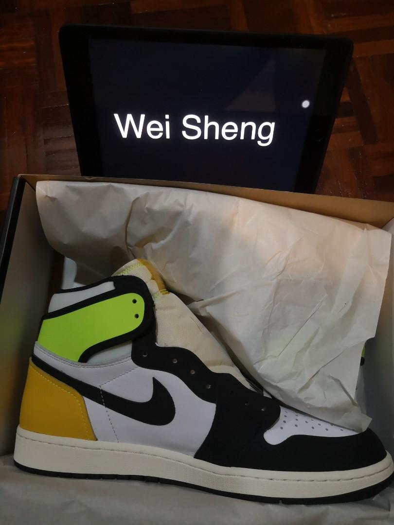 Air jordan 1 volt gold, Men's Fashion, Footwear, Sneakers on Carousell