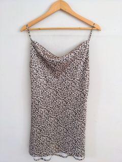 Animal Print Mini Strap Dress