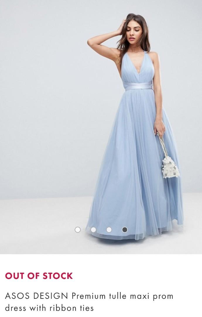 Asos blue prom dress top