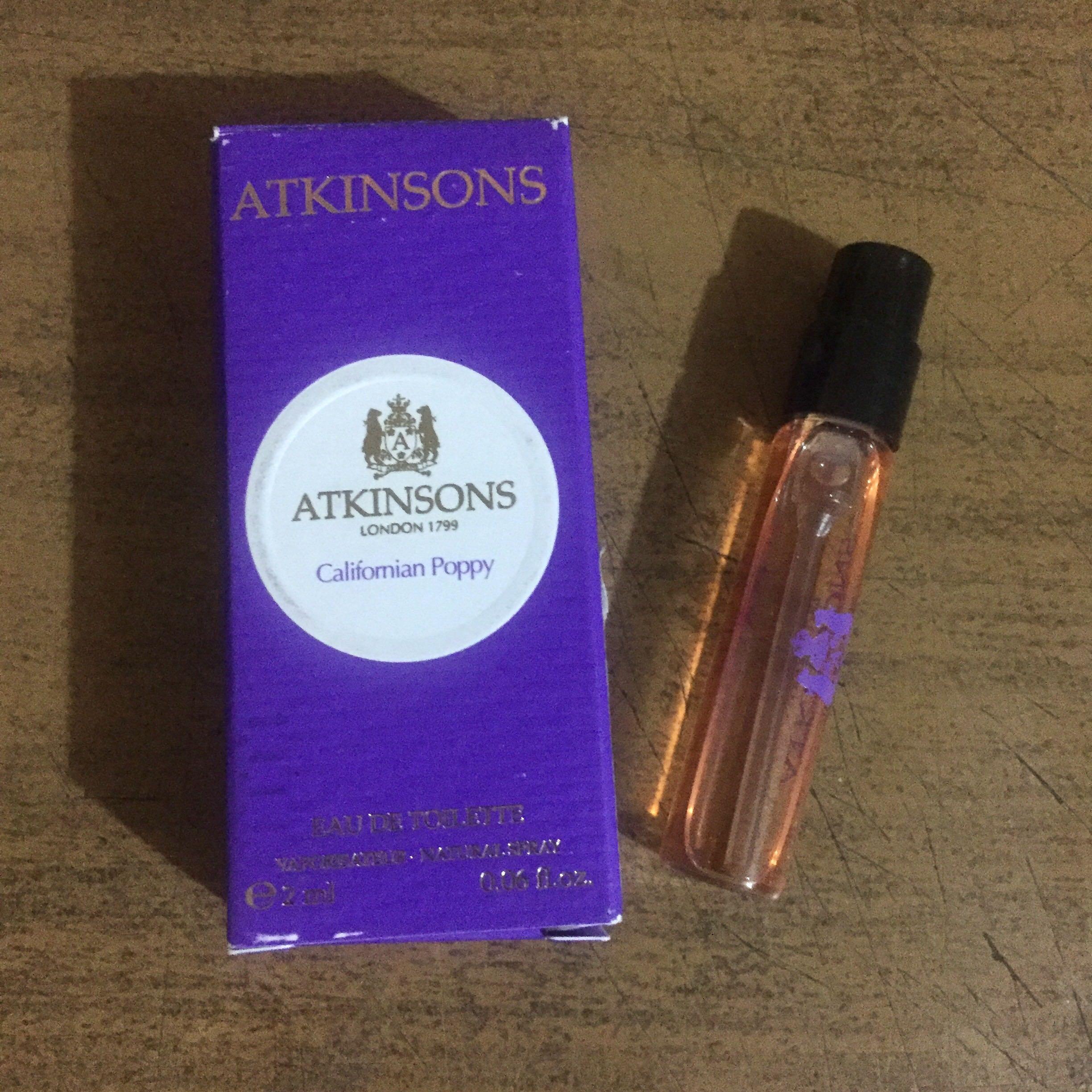 Atkinsons California Poppy 2ml Sample Beauty Personal Care