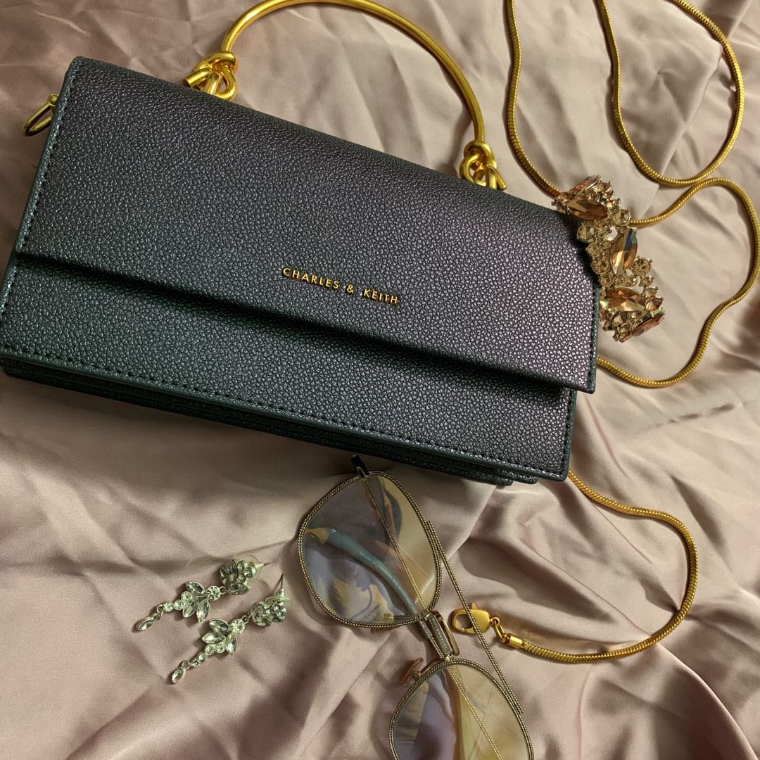 Charles and keith metal top handle hotsell long wallet