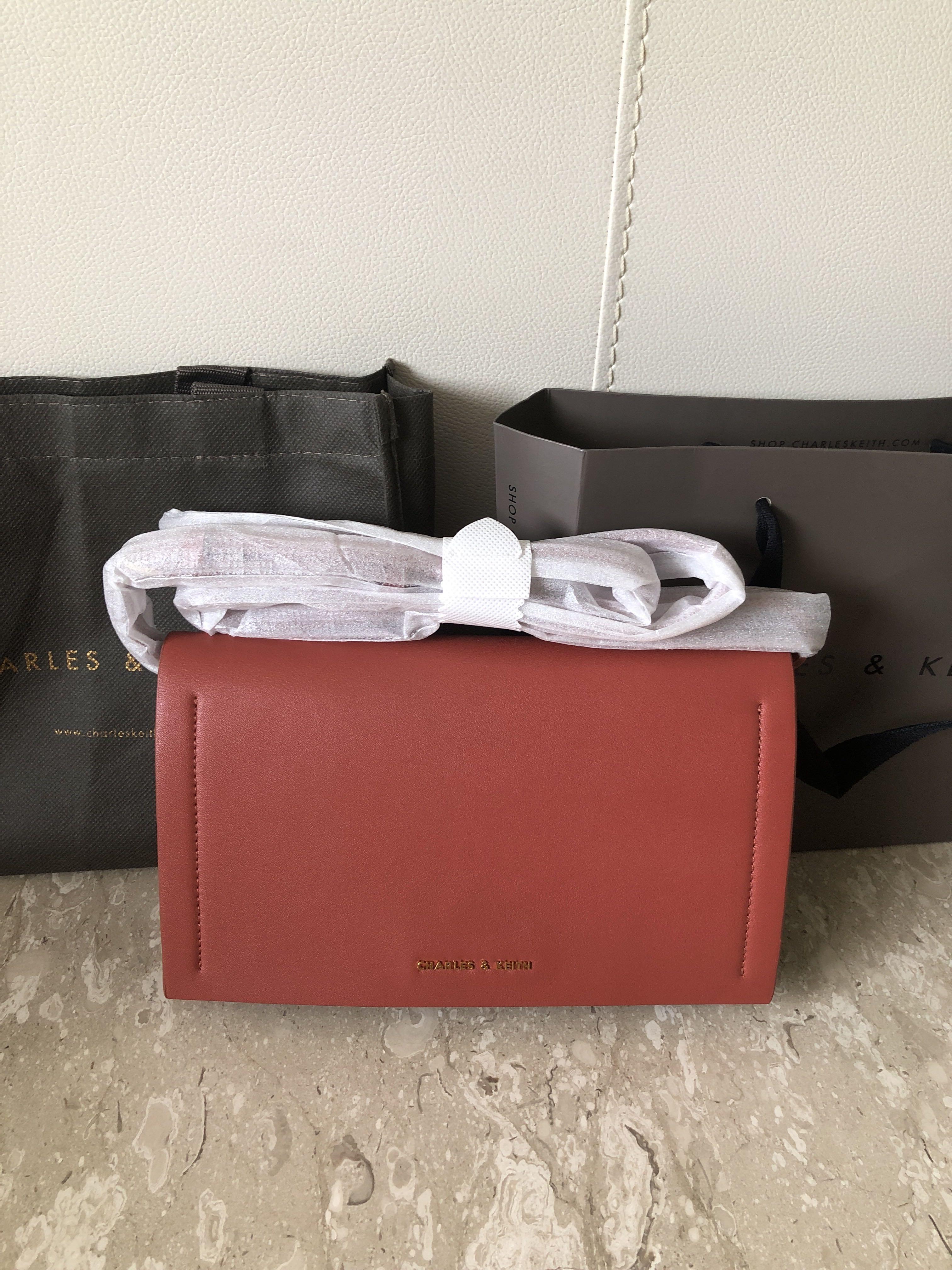 charles and keith red wallet