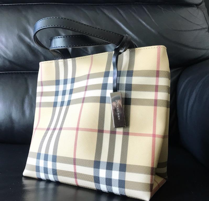 BURBERRY Pink Nova Check Hand Bag Pink Blue Label - Depop