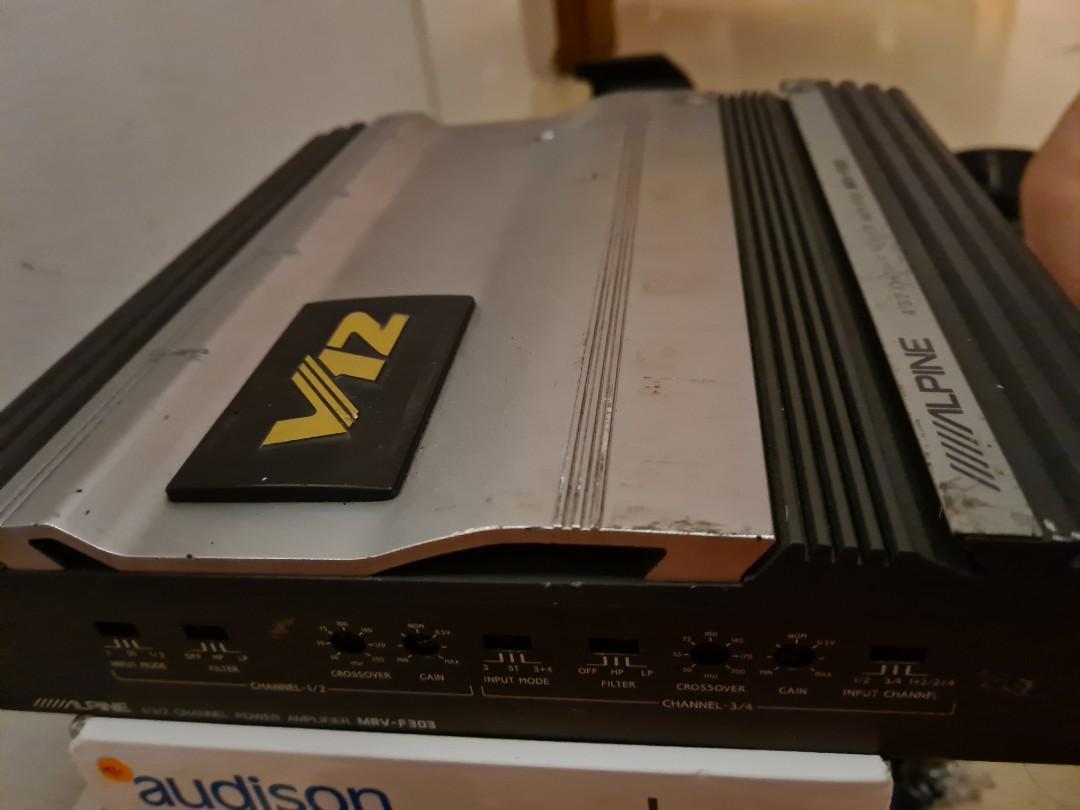 Car Amplifier Alpine V12 F303, Audio, Other Audio Equipment on Carousell